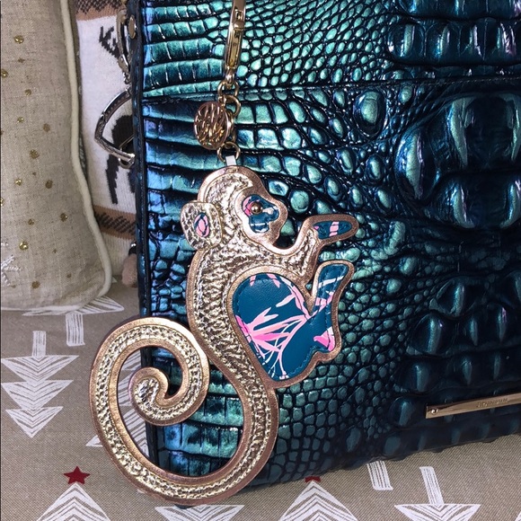 Lilly Pulitzer Accessories - Lilly Pulitzer gold monkey leather Keychain